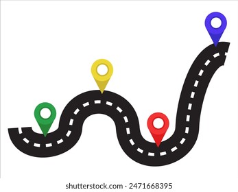 Road Map Journey Route Location