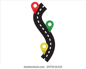Road Map Journey Route Location