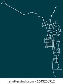 Road map of Laredo, Texas, United States