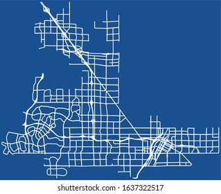 Road map of Las Vegas, Nevada, USA