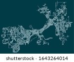 Road map of Madison, Wisconsin, United States