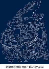 Road map of New Britain, Connecticut, in vector