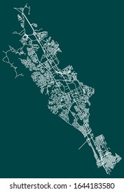 Road map of Newport News, Virginia, United States