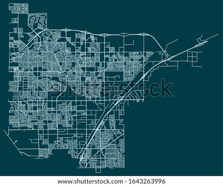 Road map of North Las Vegas, Nevada, United States