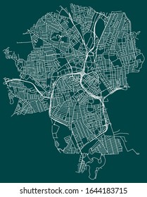 Road map of Providence, Rhode Island, United States