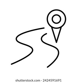 Road map relocation icon. Map marker pointer. GPS location symbol. Vector illustration