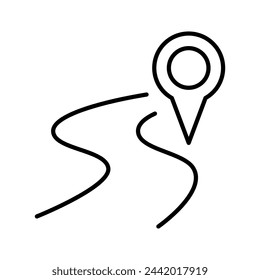 Road map relocation icon. Map marker pointer. GPS location symbol. Vector illustration