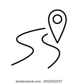 Road map relocation icon. Map marker pointer. GPS location symbol. Vector illustration
