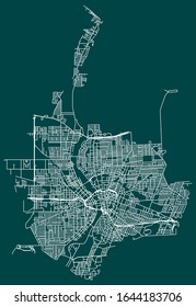 Road map of Rochester, New York, United States