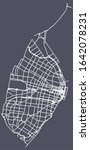 Road map of St Louis, Missouri, USA