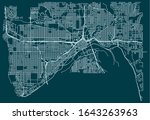 Road map of St Paul, Minnesota, United States