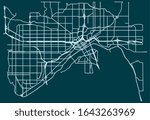 Road map of St Paul, Minnesota, United States