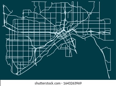 Road Map Of St Paul, Minnesota, United States