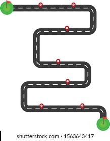 Road Map or Timeline or Infographic Road