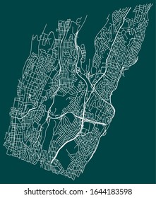 Road map of Yonkers, New York, United States
