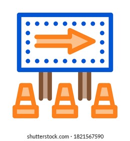 marca de ruta mostrar el vector del icono de dirección. marca de ruta mostrar el signo de dirección. ilustración de símbolo de color