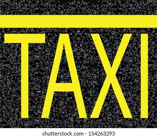 Road markings on the pavement. Parking space taxi. Vector illustration.