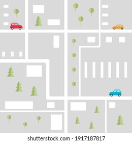 Straße. Straßenmarkierungen. Die Straße. Vektorgrafik