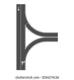 Marcas de carretera. Ilustración vectorial para el diseño temático. Estilo plano.