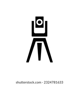 Road Measuring Filled Icon Vector Illustration