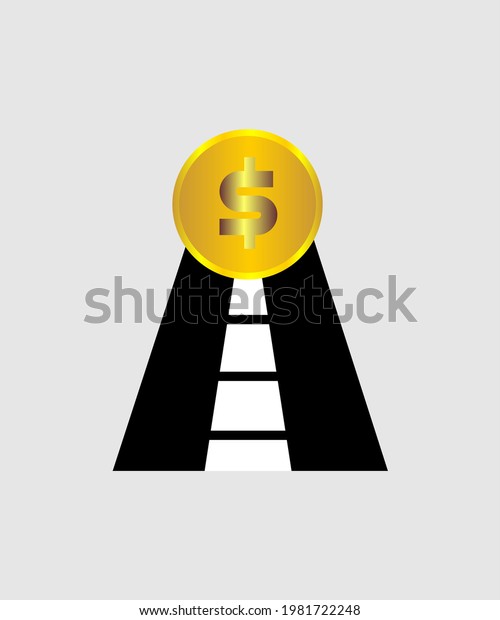 road money icon vector design for\
business, transportation, finance, travelling,\
etc