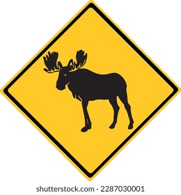 Ein Warnschild für eine Straße