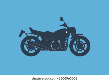 Icono de motocicleta de carretera Aislado. Ilustración vectorial.