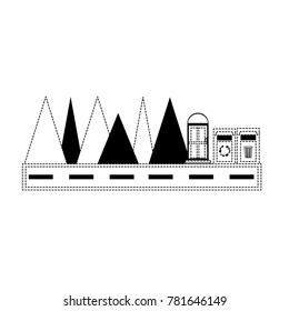 road with mountains design