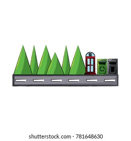 road with mountains design