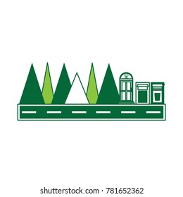road with mountains design