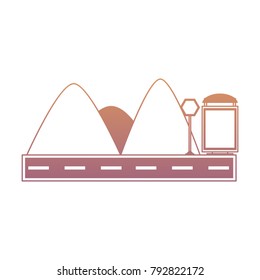 road with mountains design