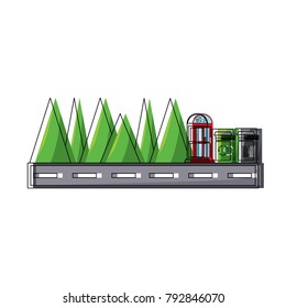road with mountains design