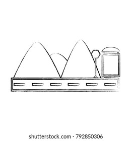 road with mountains design
