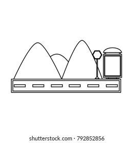 road with mountains design