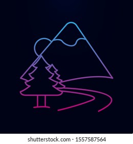 Road to the mountains nolan icon. Simple thin line, outline vector of camping icons for ui and ux, website or mobile application