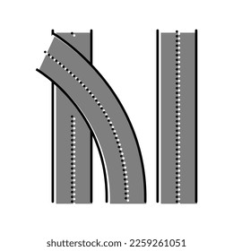 vector de icono de intercambio multinivel de carretera. señal de intercambio de varios niveles de carretera. ilustración de símbolo aislado