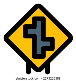 Road With Multiple Intersection Roads On A Road Sign