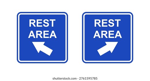Road Navigation Rest Area Sign Arrow Direction Travel Service Icon