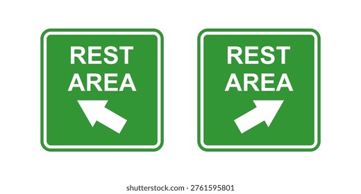 Road Navigation Rest Area Sign Arrow Direction Travel Service Icon