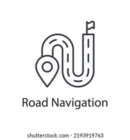 Road Navigation Vektorgrafik Symbol Design Illustration. Verschiedenes Symbol auf weißem Hintergrund EPS10-Datei