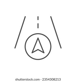 Road navigator line outline icon