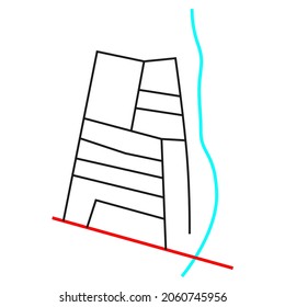 road network map design watershed residential area