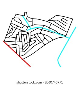 road network map design watershed residential area