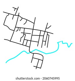 road network map design watershed residential area