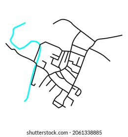 road network map design watershed residential area