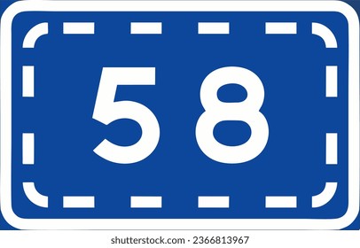 Road number sign. Direction to a numbered road, Signs giving information, Special regulation, Road signs in Sweden