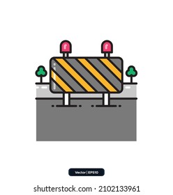 Road Obstruction Icon. Map And Navigation Icons. Icons Included Maps, Location And Navigation Icons. Collection Of High Quality Vector Icons. 