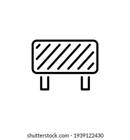 Road Obstruction Icon In Vector. Logotype