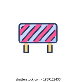 Road Obstruction Icon In Vector. Logotype