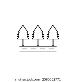 Road on landscape icon Vector logo set flat